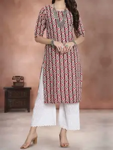 Anouk Rustic Women Ethnic Motifs Printed Round Neck Kurti