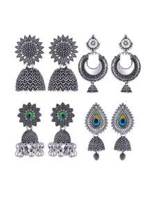 Sangria Silver-Plated Alloy Earrings