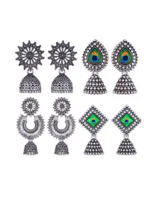 Sangria Silver-Plated Alloy Earrings