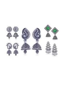 Sangria Silver-Plated Alloy Earrings