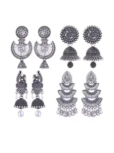 Sangria Silver-Plated Alloy Earrings