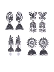 Sangria Silver-Plated Alloy Earrings