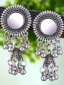 Sangria Silver-Plated Alloy Earrings