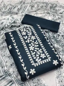 LADY SHOPI Embroidered Pure Cotton Unstitched Dress Material