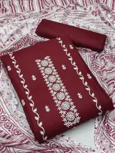 APNISHA Embroidered Pure Cotton Unstitched Dress Material