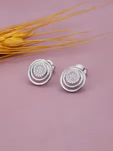 VANBELLE 925 Sterling Silver Rhodium Plated CZ Stud Earring