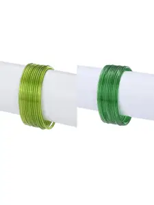 1ST TIME 24Pcs Green Glass Bangles