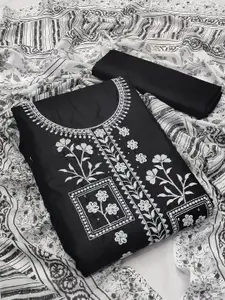 APNISHA Embroidered Pure Cotton Unstitched Dress Material