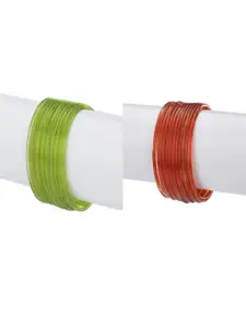 1ST TIME Women Pack of 2 Lightweight Glass Bangle Set