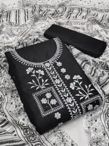 JULEE Embroidered Pure Cotton Unstitched Dress Material
