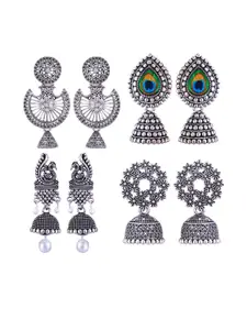 Sangria Silver-Plated Alloy Earrings