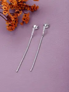 VANBELLE 925 Sterling Silver Rhodium Plated CZ Drop Earring