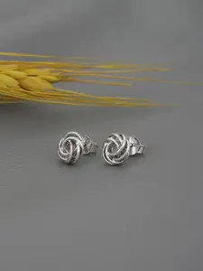 VANBELLE 925 Sterling Silver Rhodium Plated Classic Knot Stud Earring