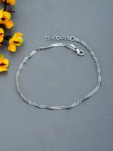 VANBELLE 925 Sterling Silver Rhodium Plated Anklet