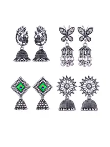 Sangria Silver-Plated Alloy Earrings