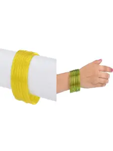 1ST TIME Women Pack of 2 Lightweight Glass Bangle Set