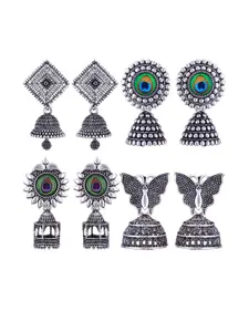 Sangria Silver-Plated Alloy Earrings