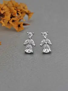 VANBELLE 925 Sterling Silver Rhodium Plated CZ Stud Earring