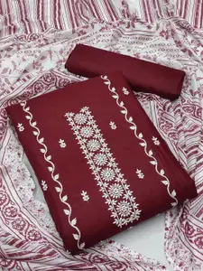 LADY SHOPI Embroidered Pure Cotton Unstitched Dress Material