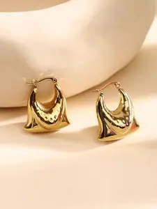 SOHI California Gold-Plated Contemporary The Jamila Hoop Earrings