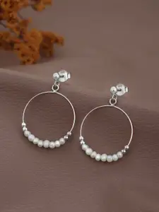 VANBELLE 925 Sterling Silver Rhodium Plated Pearl Drop Earring