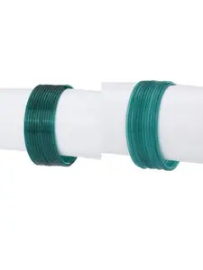 1ST TIME 24Pcs Green Glass Bangles