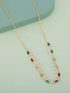 Kushal's Fashion Jewellery Copper Gold-Plated Necklace