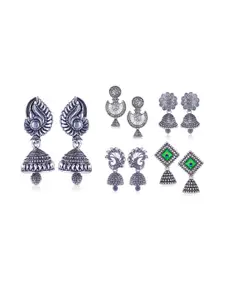 Sangria Silver-Plated Alloy Earrings