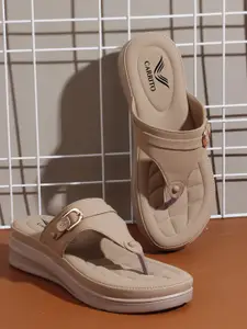 carrito Women Woven Design Wedge Heel Sandals with Buckles