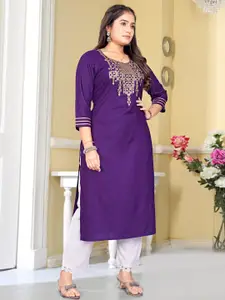 ZAZADIYA IMPEX Women Violet Kurtis