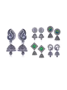 Sangria Silver-Plated Alloy Earrings