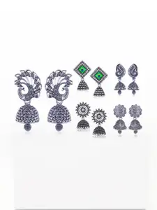 Sangria Silver-Plated Alloy Earrings