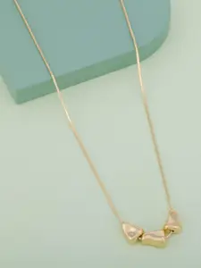 Kushal's Fashion Jewellery Copper Gold-Plated Necklace