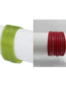 1ST TIME Women Pack of 2 Lightweight Glass Bangle Set