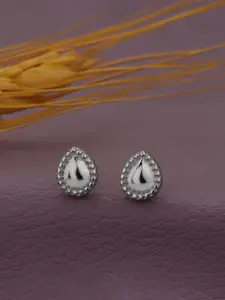 VANBELLE 925 Sterling Silver Rhodium Plated Tear Drop Stud Earring