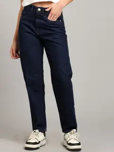 ADBUCKS Women Denim Mom Fit High-Rise Jeans