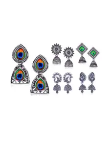 Sangria Silver-Plated Alloy Earrings