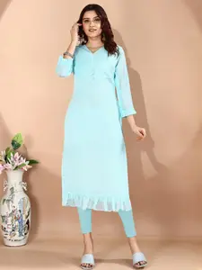 ZAZADIYA IMPEX Women Blue Kurtis