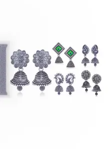 Sangria Silver-Plated Alloy Earrings