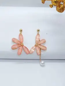 AVANT-GARDE PARIS Gold-Plated Pearls Beaded Floral Drop Earrings