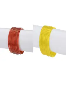 1ST TIME Set Of 24 Plain Glass Bangles