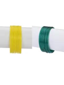 1ST TIME Set Of 24 Plain Glass Bangles