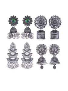 Sangria Silver-Plated Alloy Earrings