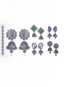 Sangria Silver-Plated Alloy Earrings