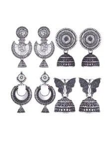 Sangria Silver-Plated Alloy Earrings