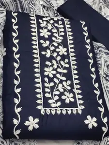 LADY SHOPI Embroidered Pure Cotton Unstitched Dress Material