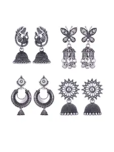 Sangria Silver-Plated Alloy Earrings