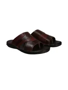 Lee Cooper Brown Synthetic Leather Sandals