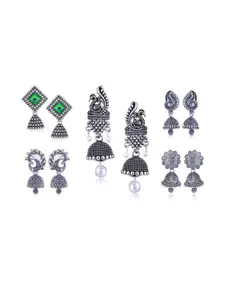 Sangria Silver-Plated Alloy Earrings