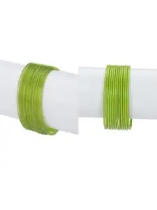 1ST TIME Green Set of 2 Alloy Bangle